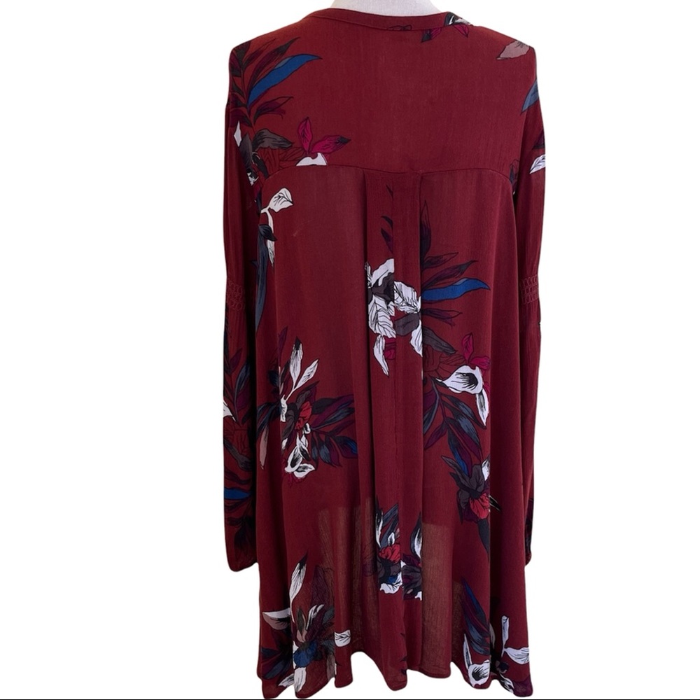 Free People Tree Swing Dress in Scarlet Combo S - Picture 7 of 11